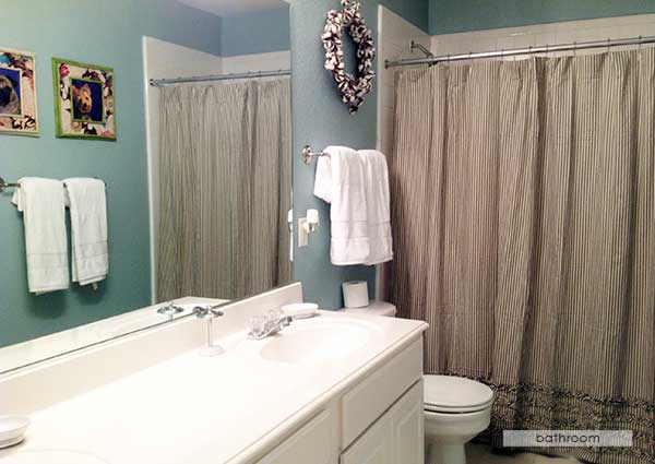 blue bathroom